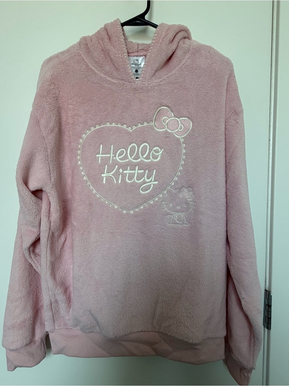 Hello Kitty Pink Plush Pullover Hoodie and pants jogger set